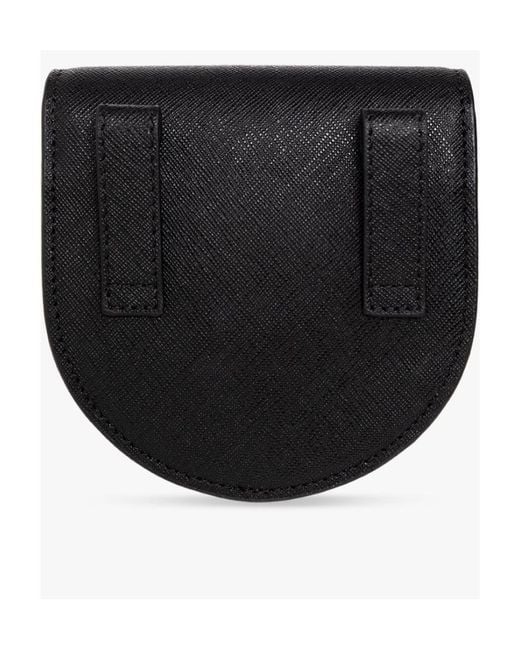 Vivienne Westwood Black Half Moon Crossbody Saddle Bag