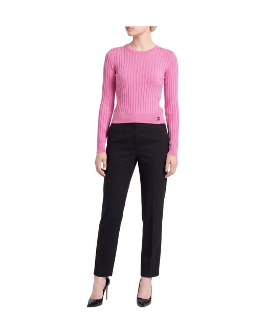 Dolce & Gabbana Pink Solid Color Jumpers
