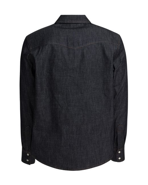 A.P.C. Blue Western Shirt for men