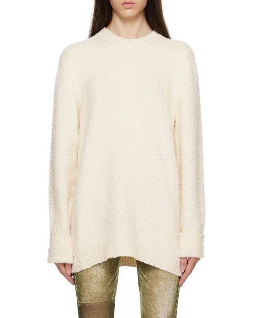 Maison Margiela White Crewneck Long Sleeved Jumper