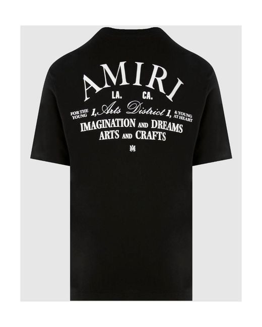 Amiri Black Logo Printed Crewneck T-Shirt for men