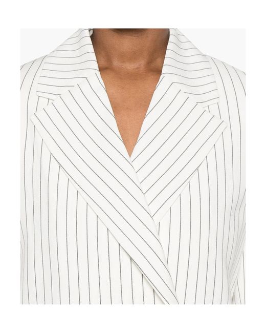 Loulou de Saison White Double-Breasted Jacket