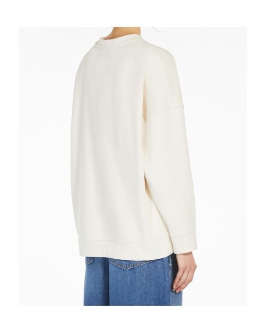 Weekend by Maxmara White Organic Cotton Sweatshirt