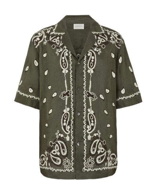P.A.R.O.S.H. Green Embroidery Shirt for men