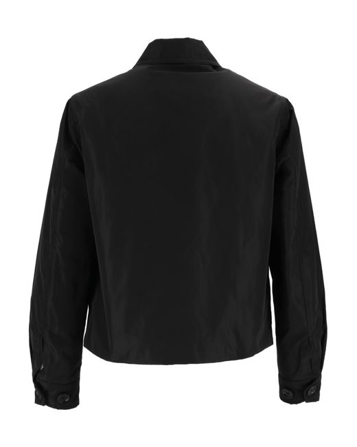 Aspesi Black Button-Up Patch-Pocket Jacket
