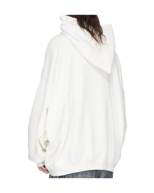 Rick Owens White Mountain Hun Asymmetric-Zip Hoodie for men