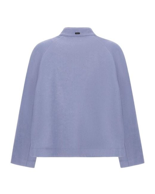 Herno Blue Long-Sleeved Casual Jacket