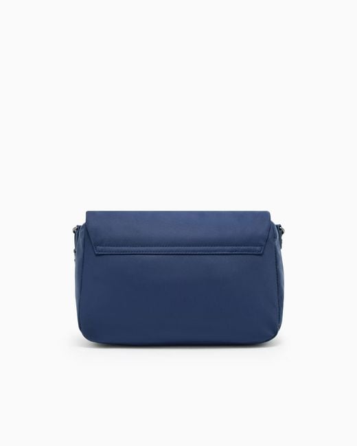 Emporio Armani Blue Eagle-Logo Messenger Bag for men