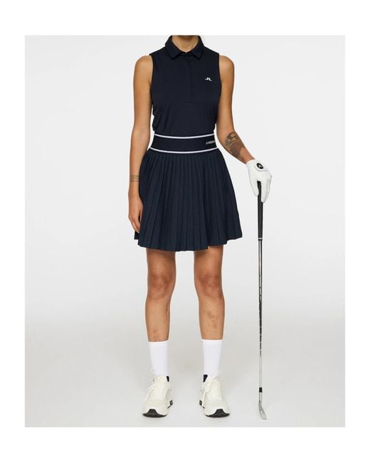 J.Lindeberg Blue Pleated Midi Skirt