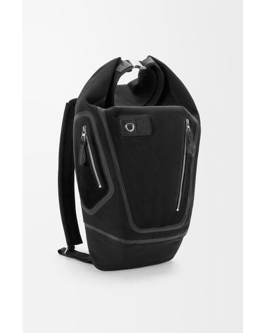 Loewe Black Flex Roll-Top Backpack for men