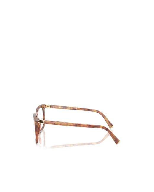 Miu Miu White Eyewear Square-Frame Glasses