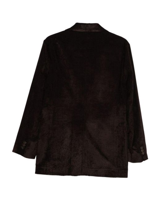Barena Black Velvet Single-Breasted Blazer