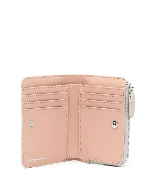 Emporio Armani White My Ea Logo-Printed Zipped Wallet