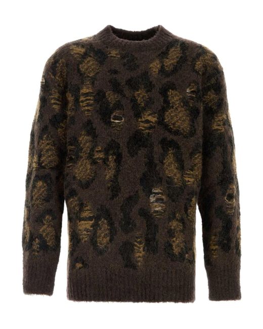 Junya Watanabe Black Distressed Jumper for men