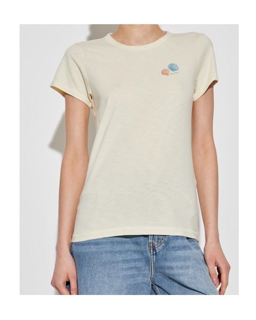 Rag & Bone White T-Shirt With Print