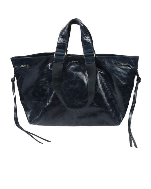 Isabel Marant Black Wardy Tie-Fastened Tote Bag
