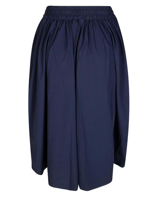 Save The Duck Blue Elasticated-Waist Midi Skirt