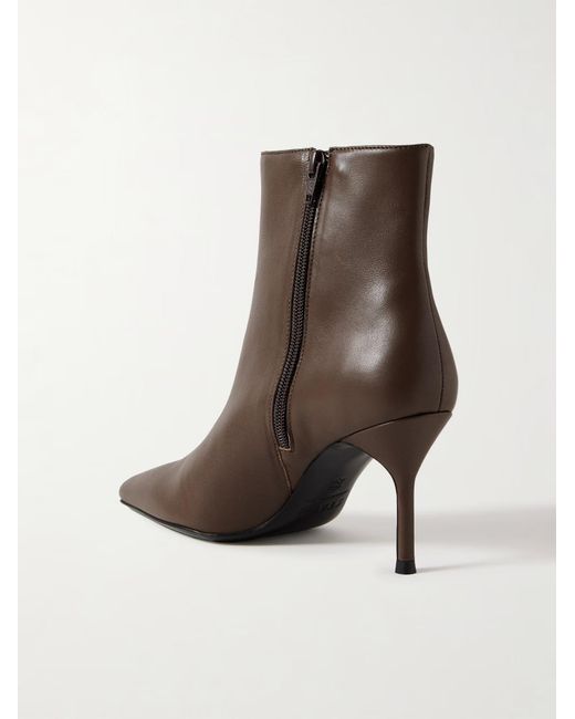 Staud Brown Sebastian Leather Ankle Boots