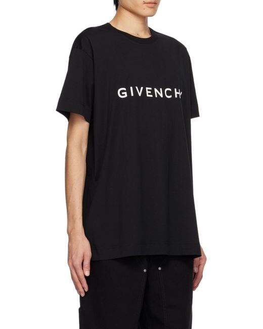Givenchy Black Archetype Oversized T-Shirt for men
