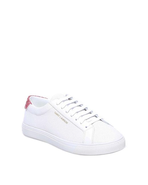 Saint Laurent White Low-Strapped Casual Sneakers