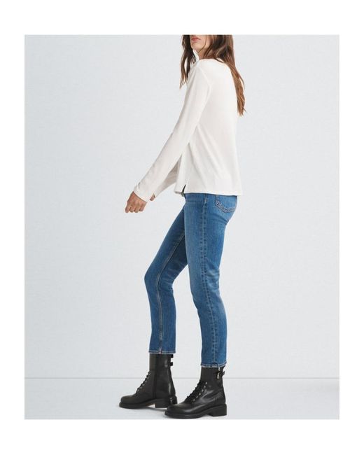 Rag & Bone White Knitted Long-Sleeved T-Shirt