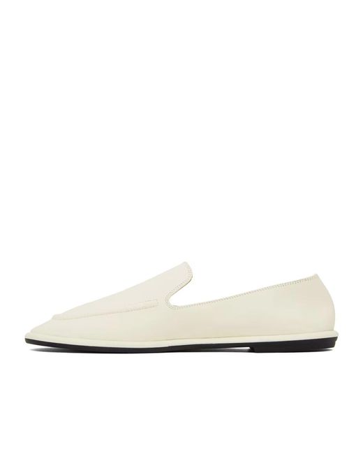 The Row White Pull-On Loafers