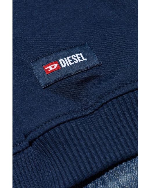 DIESEL Blue 'Willy-D-Core' Sweatshirt for men
