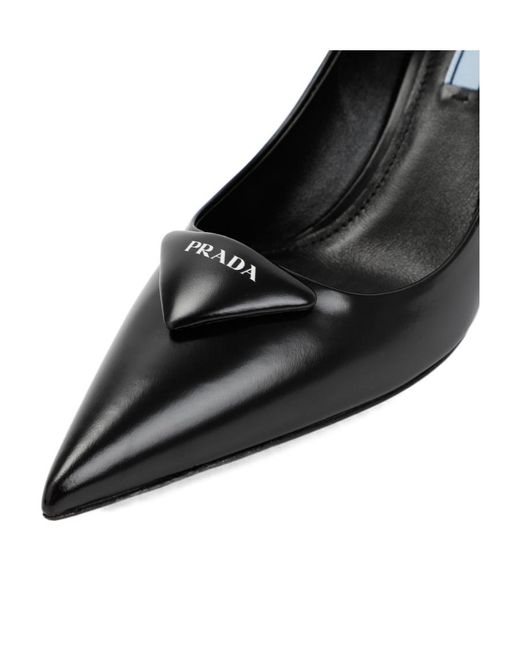 Prada Black Pointed Toe Slip-On Pumps