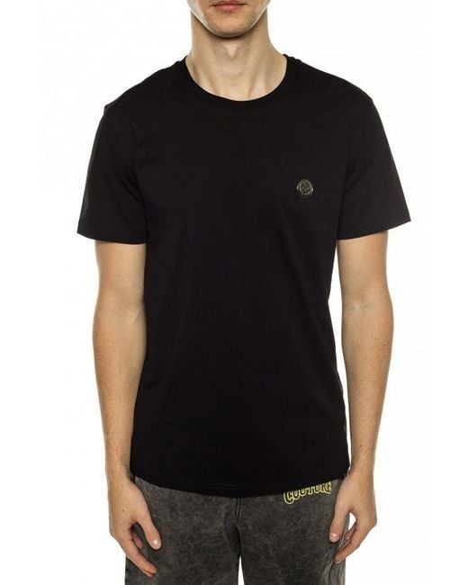 Moschino Black Logo-Print Cotton T-Shirt for men
