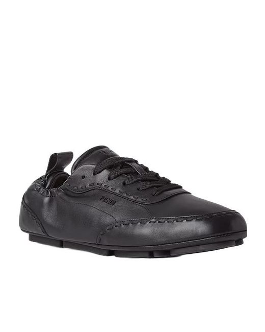 Fendi Black Fit Low-Top Sneakers for men