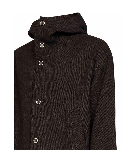 Uma Wang Black Long-Sleeve Single-Breasted Jacket for men