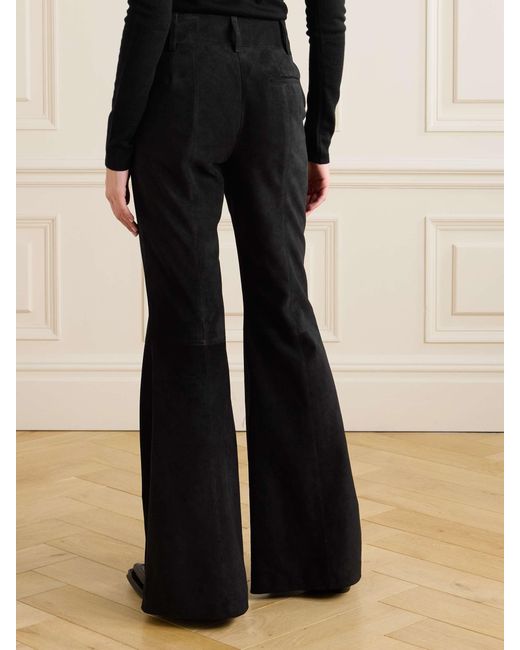Gabriela Hearst Black Rhein Paneled Flared Trousers
