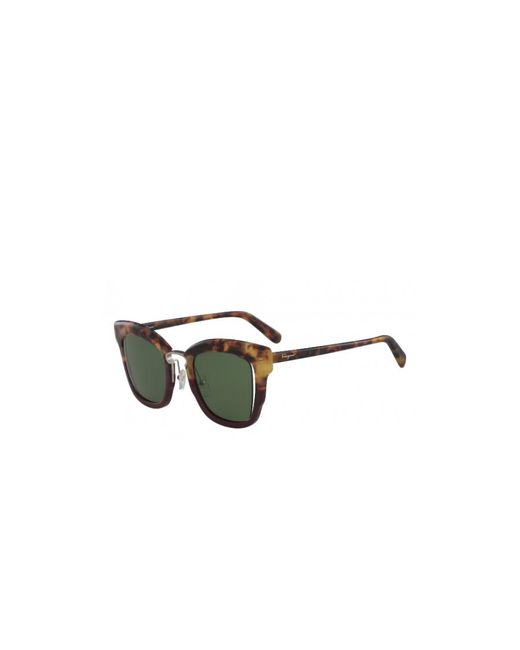 Ferragamo Green Logo Sunglasses