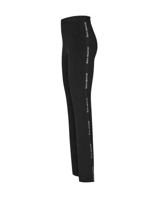 Alexander Wang Black Jacquard Logo Casual Pants