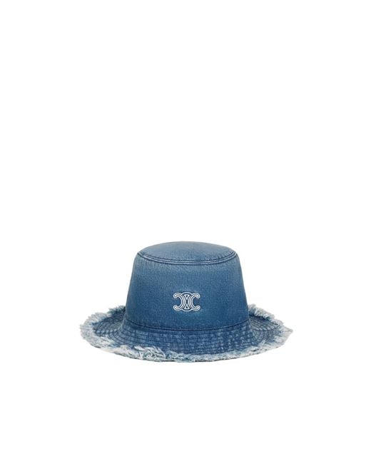 Céline Blue Triomphe Bucket Hat