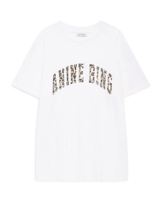Anine Bing White Short-Sleeved T-Shirt
