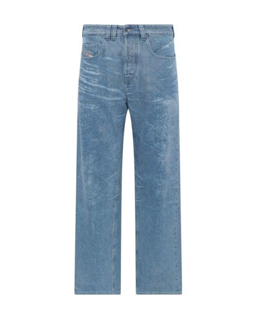 DIESEL Blue 2001 D-Macro-Fsi-1 L32 Relaxed Jeans for men