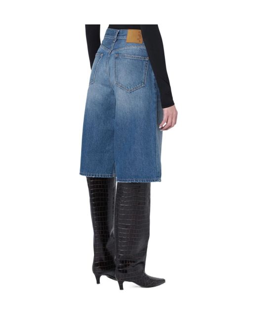 Haikure Black Long Denim Bermuda Shorts