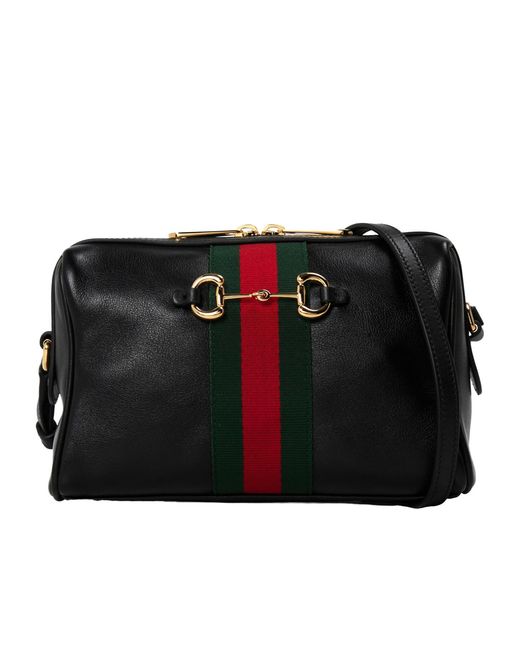 Gucci Black Grainedleather Barrel Bag