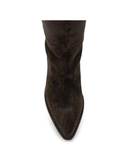 Roberto Del Carlo Black Pointed-Toe Tall Boots