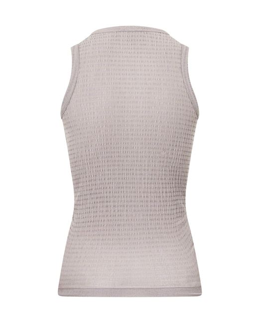 Magda Butrym Gray Minimalist Short-Sleeve Shirt