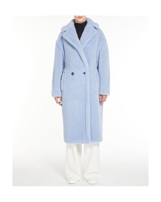 Max Mara Blue Teddy Bear Icon Coat