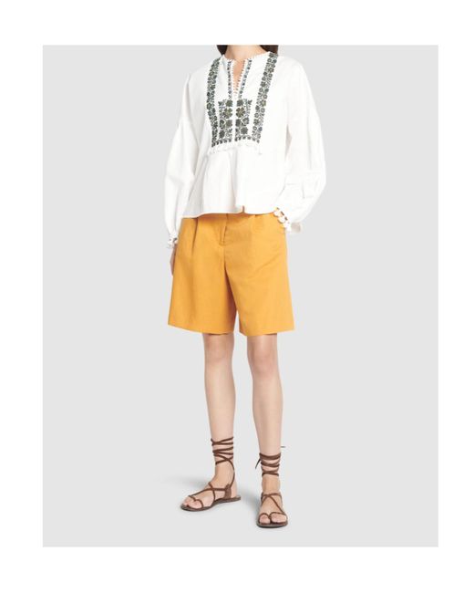 Weekend by Maxmara Orange Belt-Loop Shorts