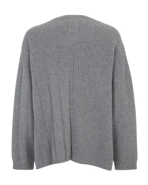 Fendi Gray Open Front Knitted Cardigan for men