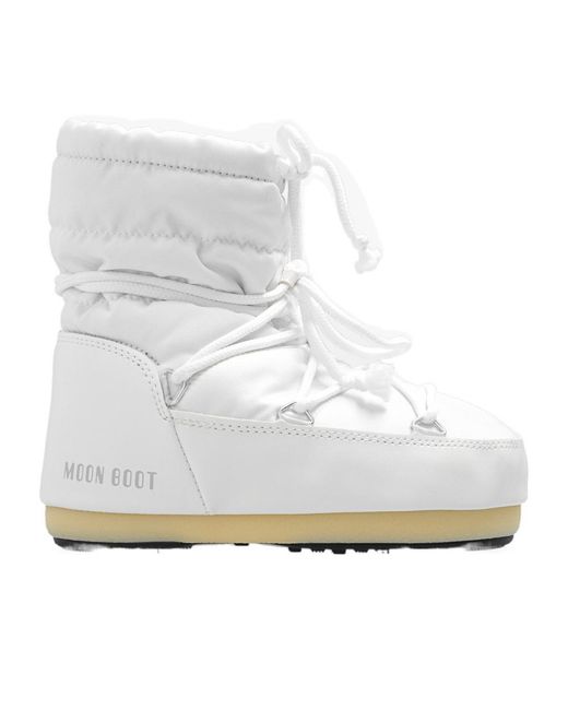 Moon Boot White Lace-Up Boots
