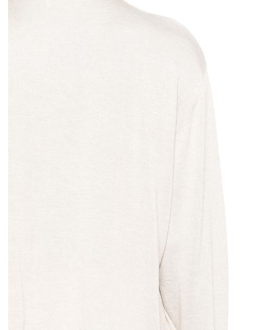 Soft Goat White Crew Neck Knitwear