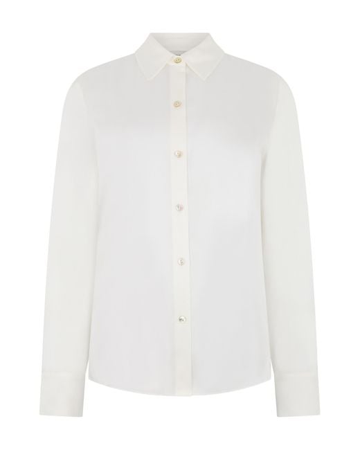 Vince White Silk Shirt