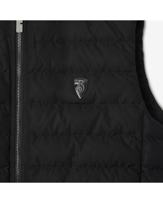 Burberry Black Quilted Zip-Up Down Vest for men