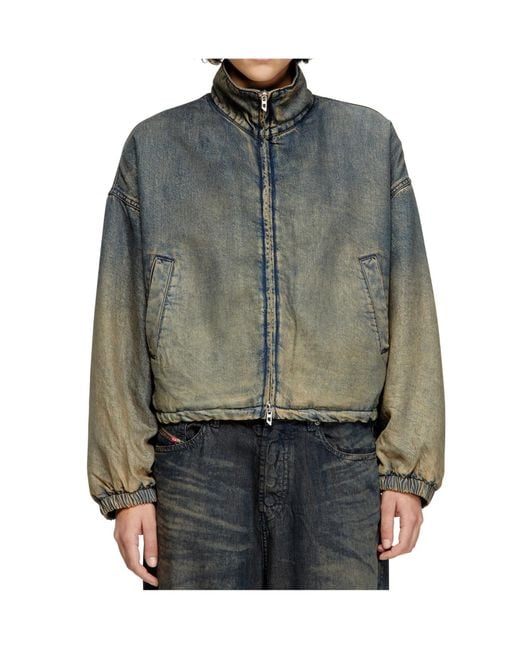 DIESEL Blue De-Flower-S Denim Jacket