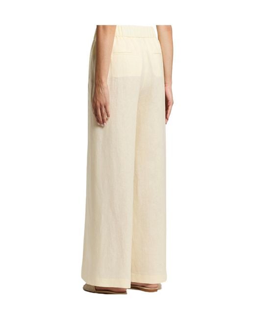 Peserico Natural Wide Leg Palazzo Trousers